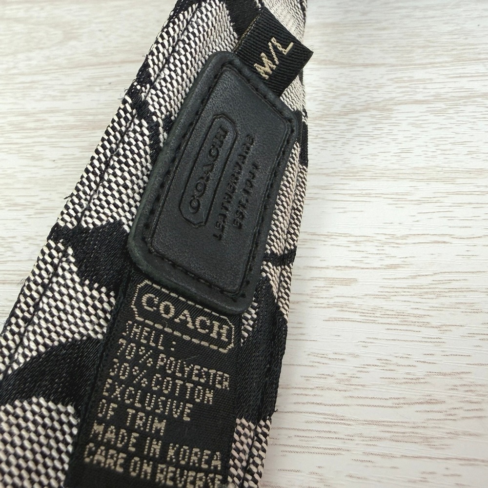 COACH‎ Signature Visor M/L Gray Black Logo Golf Beach Resort Vacation Tennis Y2K - Picture 9 of 9